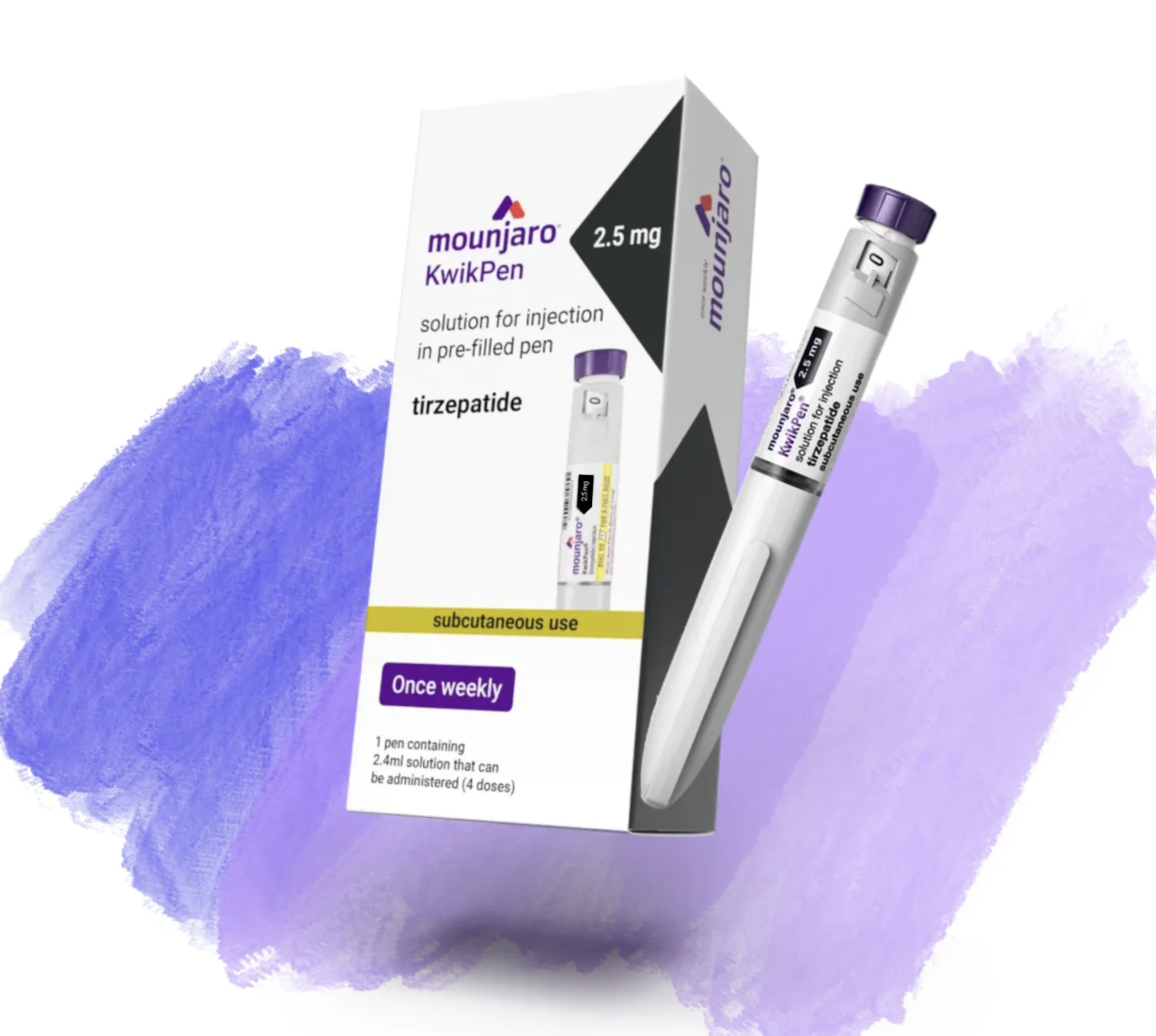 Mounjaro KwikPen 2.5mg/0.6mL Multi-Dose Pen - 1 Pen, 4 Weekly Doses for 1 month