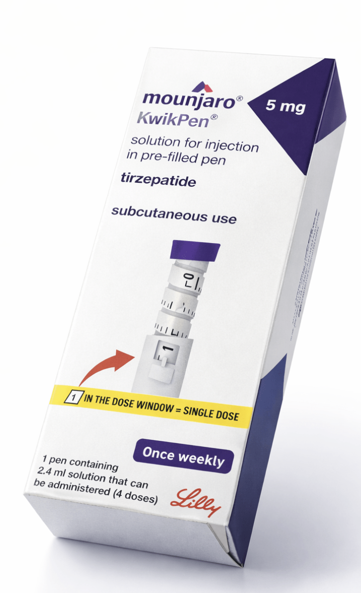 Mounjaro KwikPen 5mg/0.6mL Multi-Dose Pen - 1 Pen, 4 Weekly Doses for 1 month