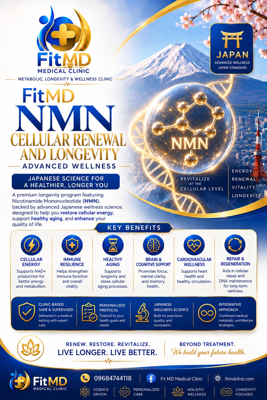 NMN (Nicotinamide Mononucleotide) - Cellular Renewal and Longevity